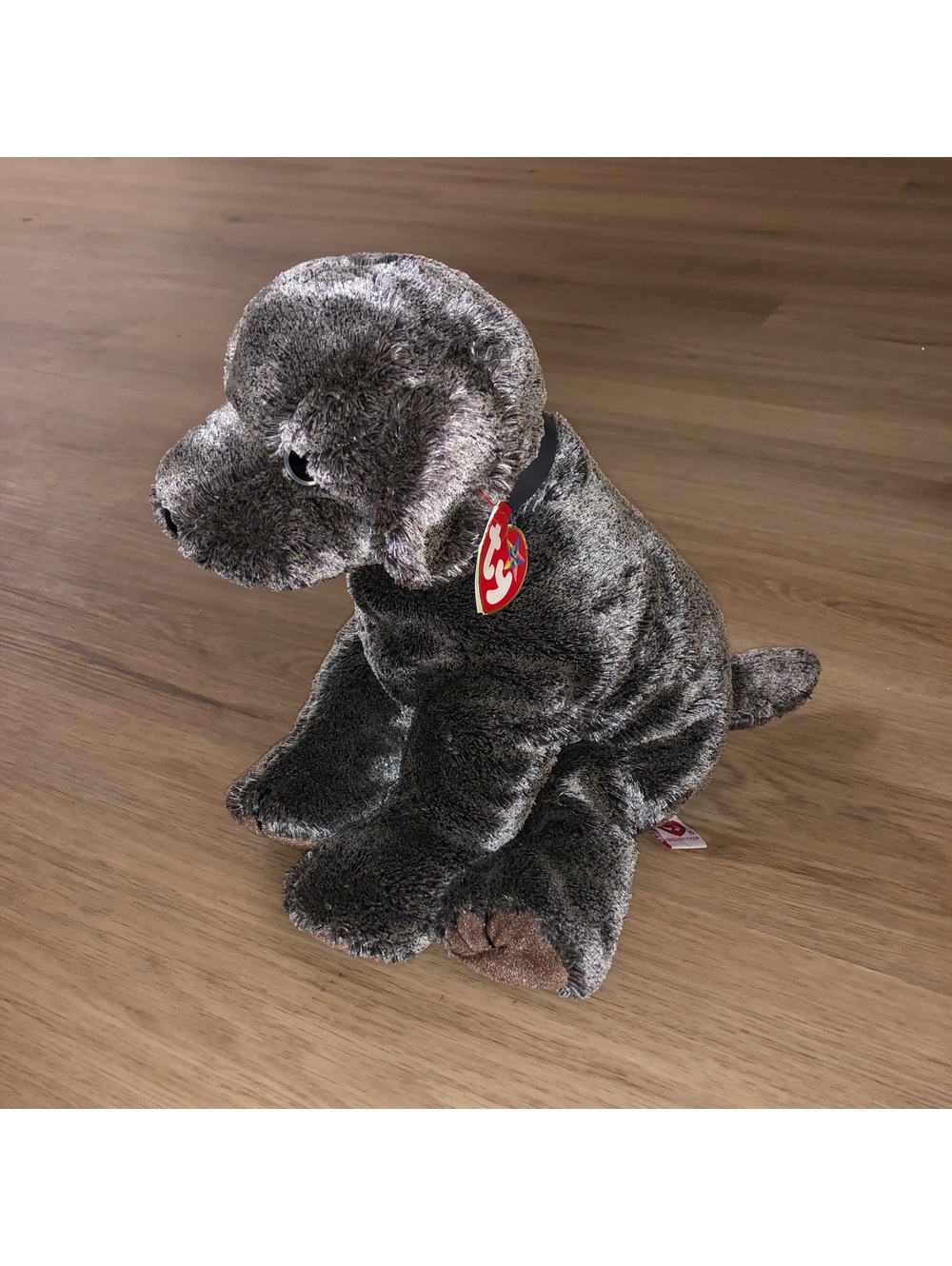 TY BEANIE BUDDIES WEIMARANER DOG FRISBEE 12” PLUSH NEW W TAG GRAY VINTAGE